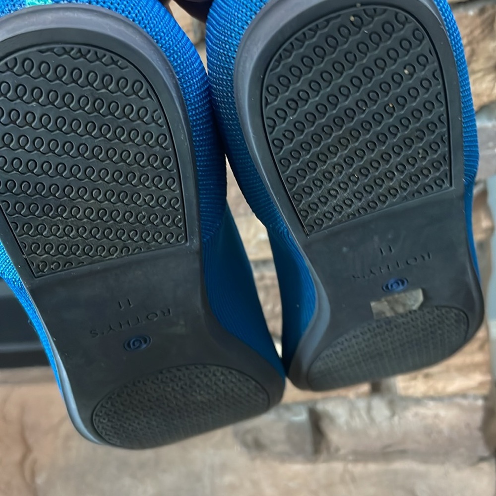 Rothy's Bright Blue Knit Slip-On Flats - Picture 8 of 8
